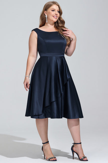 Robe Midi Navy Élégance - gallery 9