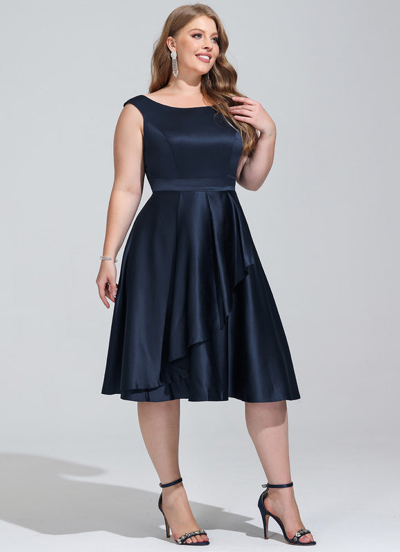 Robe Midi Navy Élégance - gallery 9