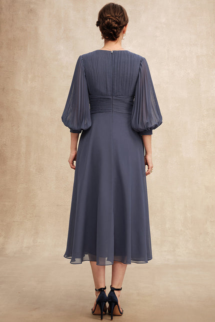 Robe Midi Fluide Marine - gallery 5