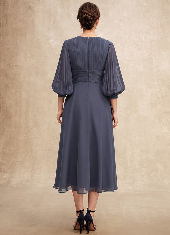 Robe Midi Fluide Marine - gallery 5