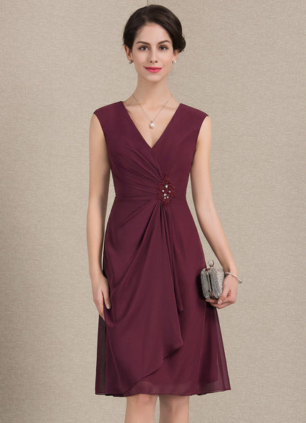 Robe Midi Chiffon Bourgogne