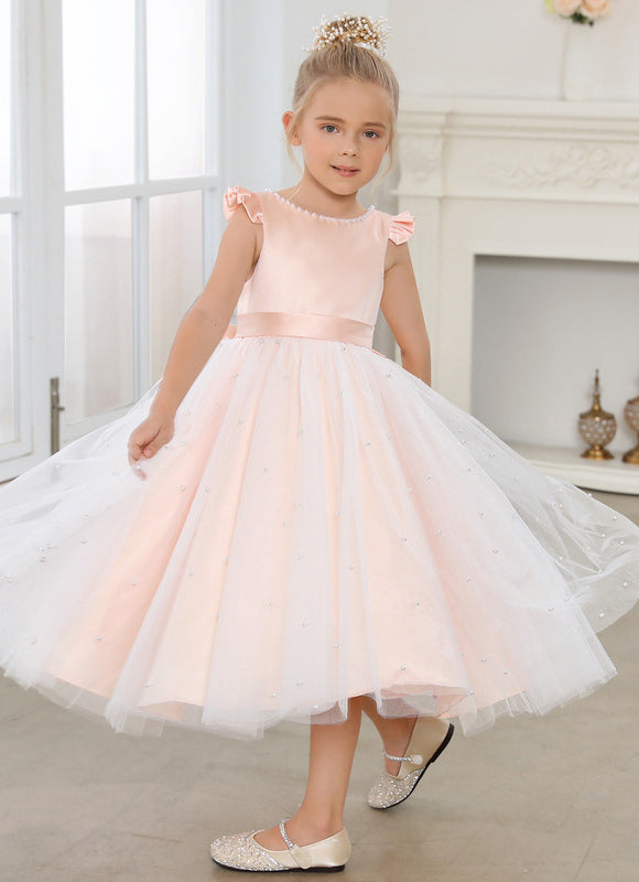 Robe Midi Satinée Perlée