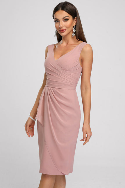 Robe Midi Drapée Rose - gallery 5