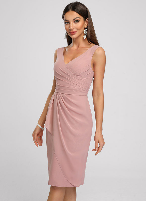 Robe Midi Drapée Rose - gallery 5