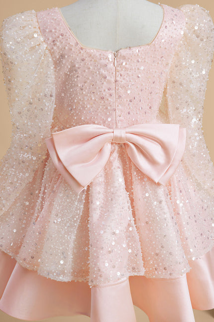 Robe Midi Pailletée Rose - gallery 4