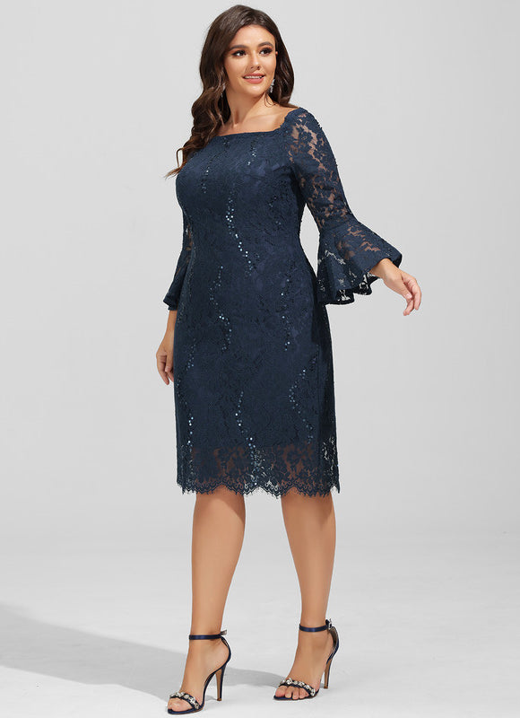 Robe Midi Dentelle Étoilée - gallery 8