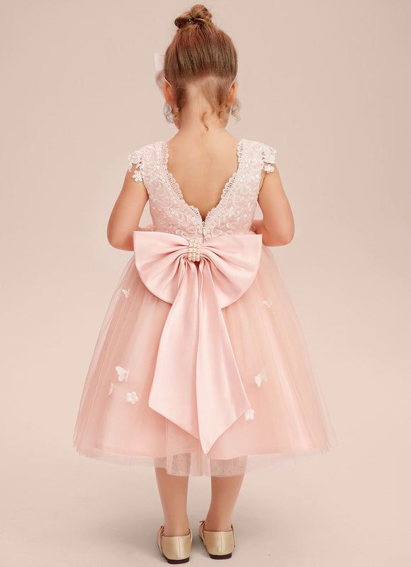 Robe Midi Enfant Rose Poudré - gallery 7