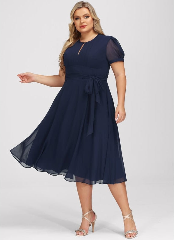 Robe Midi Chiffon Nuit - gallery 7
