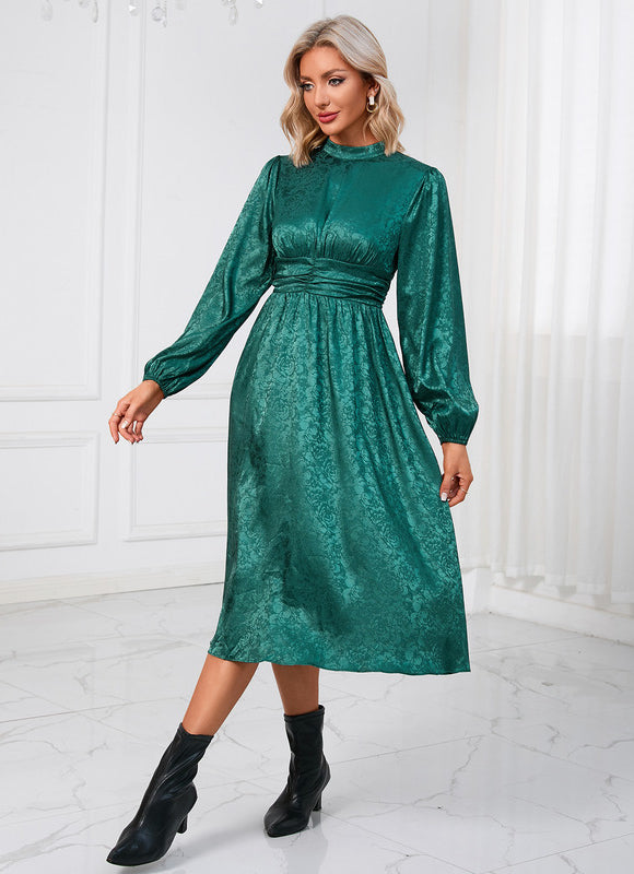Robe Midi Éclat Émeraude - gallery 2
