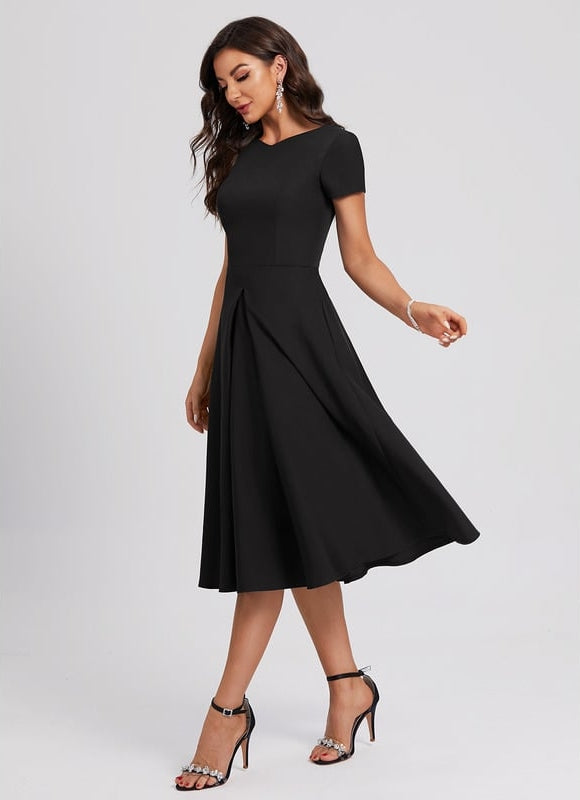 Robe Midi Charme Noir - gallery 1