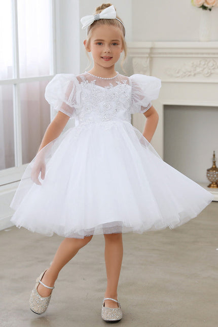 Robe Midi Tulle Blanche Enfant