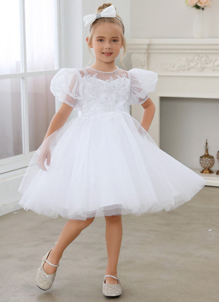 Robe Midi Tulle Blanche Enfant