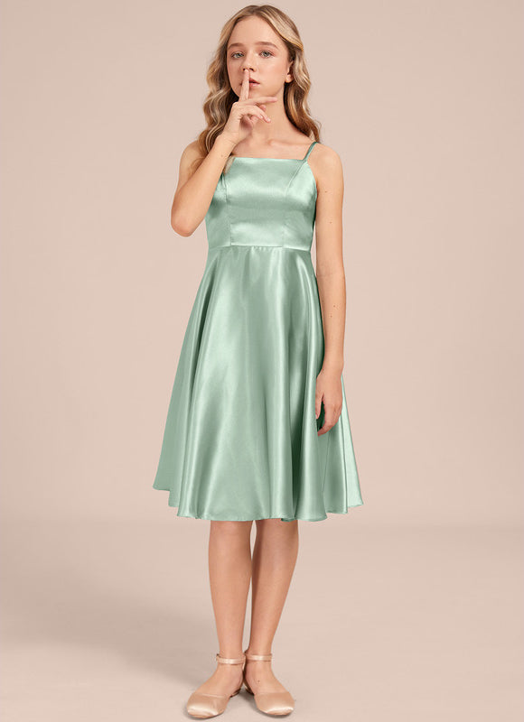 Robe Midi Satinée Verte - gallery 3