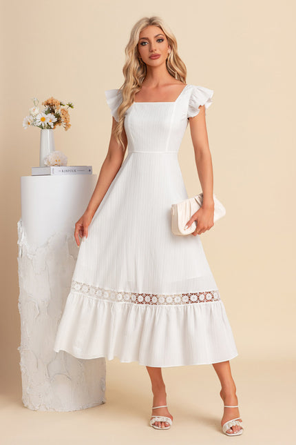 Robe Midi Blanche Brodée - gallery 4