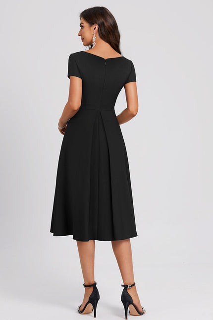 Robe Midi Charme Noir - gallery 5