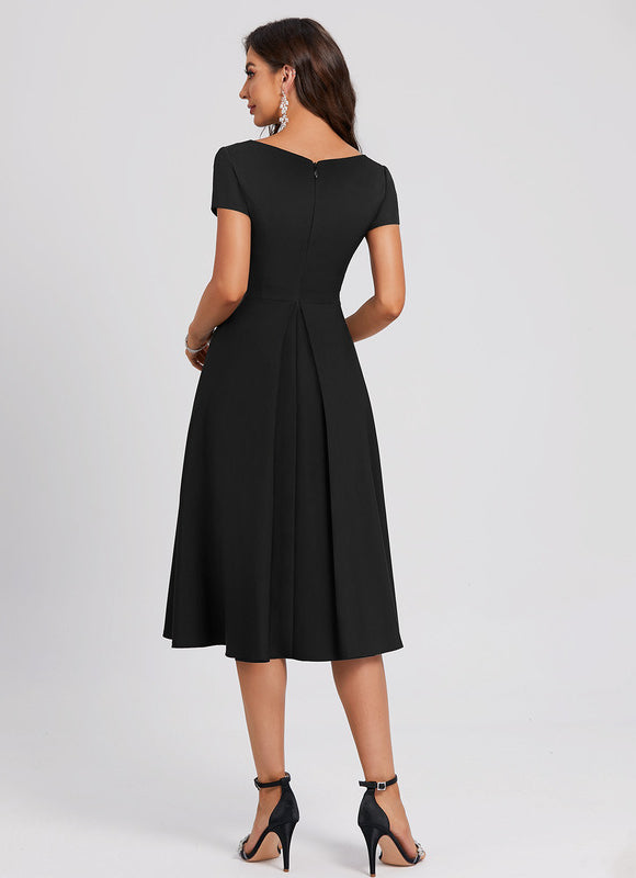 Robe Midi Charme Noir - gallery 5