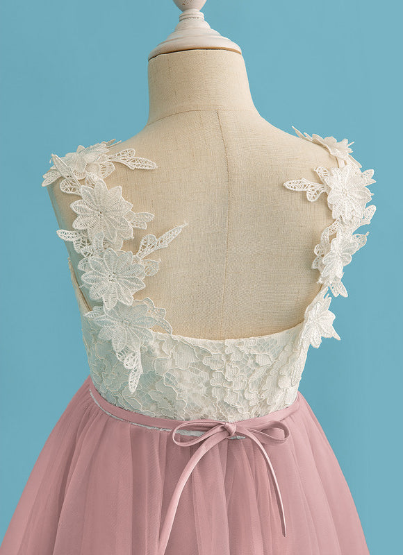 Robe Midi Enfant Dentelle Blanche - gallery 5