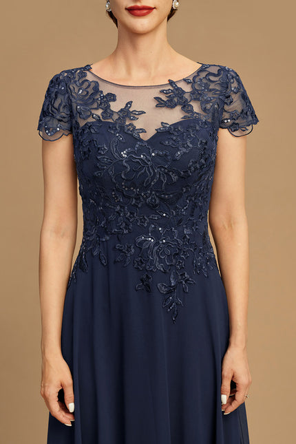 Robe Midi Bleu Élégante - gallery 3