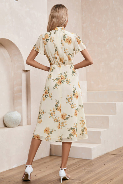 Robe Midi Florale Crème - gallery 1