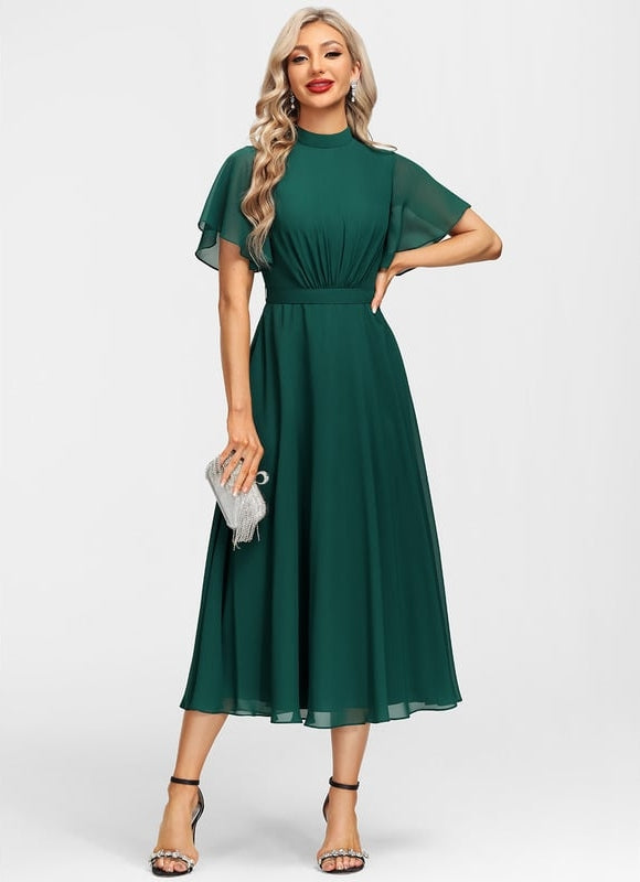 Robe Midi Élégance Émeraude - gallery 1