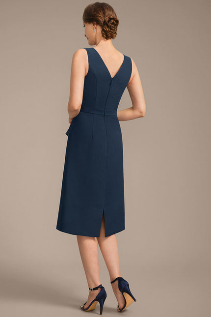 Robe Midi Marine Élégante - gallery 7