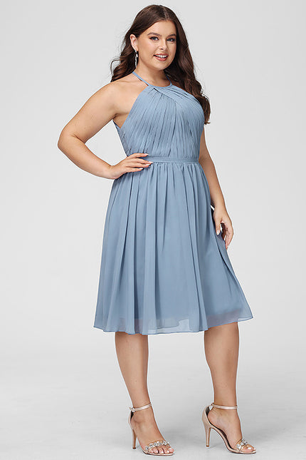 Robe Midi Mousseline Bleu - gallery 5