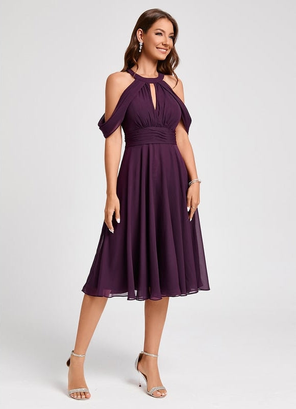 Robe Midi Violet Fluide - gallery 5
