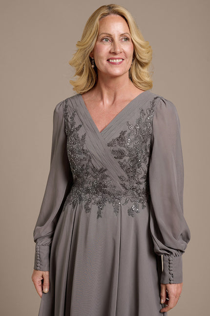 Midi Robe Fluide Habillée Pour Mariage - gallery 1