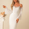 Robe Midi Fluide Brodée