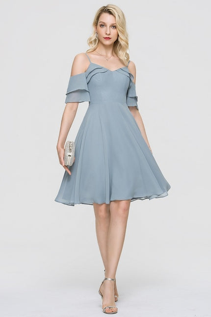 Robe Midi Céleste Flottante - gallery 3