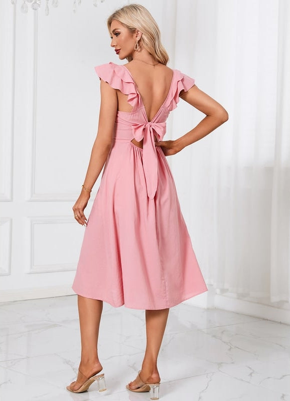 Robe Midi Midi Volantée - gallery 5