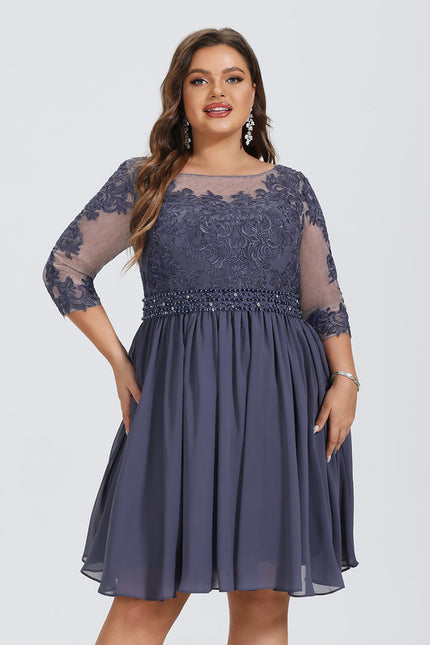 Robe Midi Chiffon Perlée - gallery 4