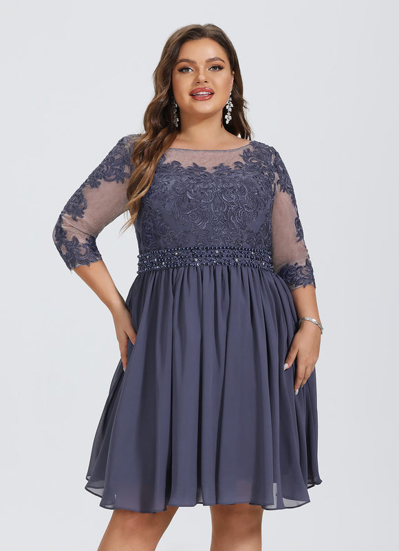 Robe Midi Chiffon Perlée - gallery 4