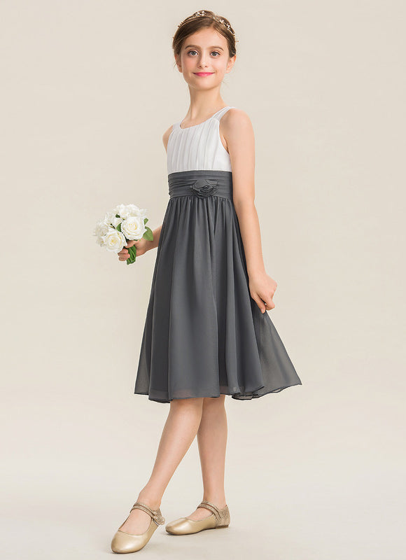 Robe Midi Chiffon Grise - gallery 1