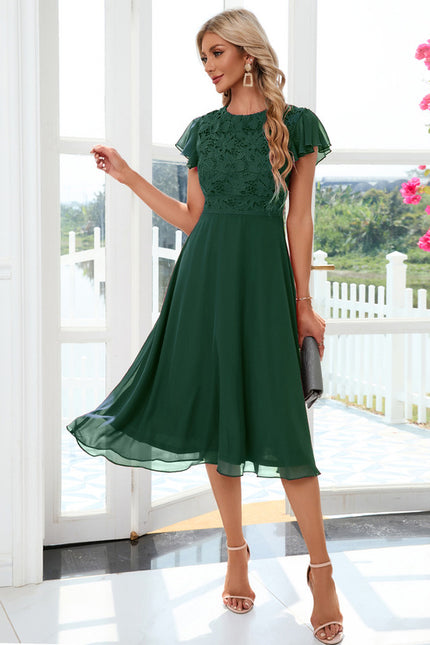 Robe Midi Bordeaux Aérienne - gallery 7