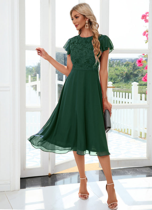 Robe Midi Bordeaux Aérienne - gallery 7