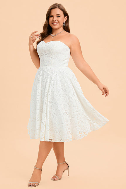 Robe Midi Dentelle Aérée - gallery 6