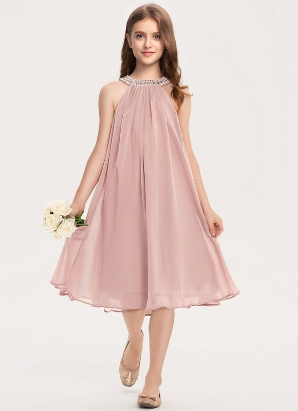 Robe Midi Mousseline Perles - gallery 1