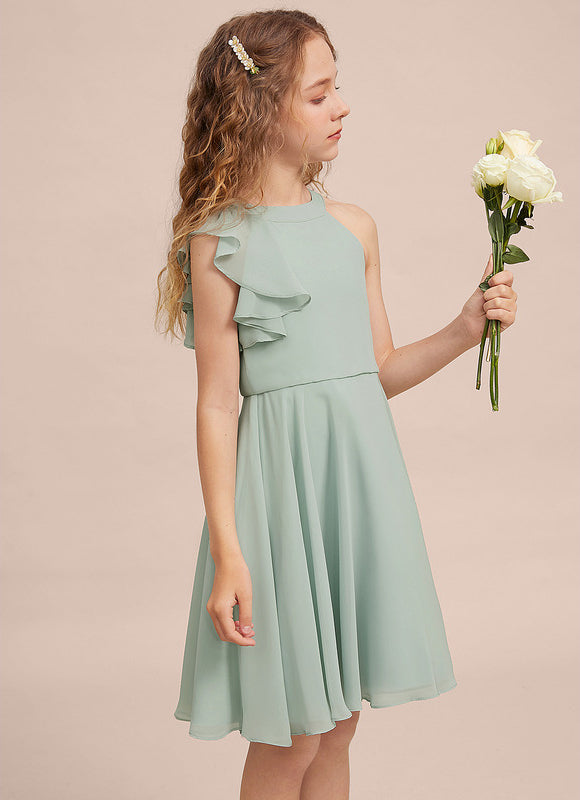Robe Midi Mousseline Verte - gallery 3