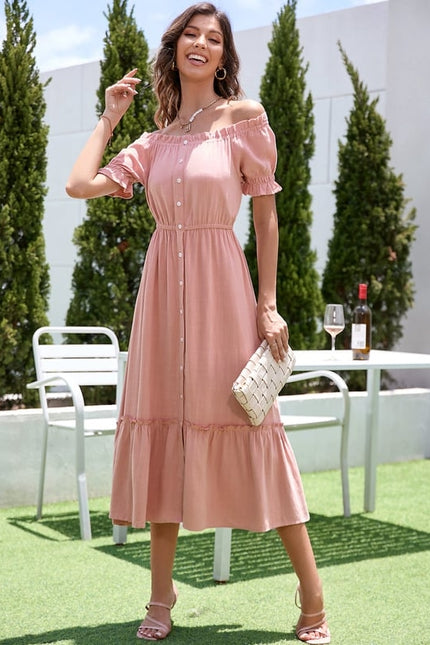 Robe Midi Midi Coton Aérienne - gallery 6