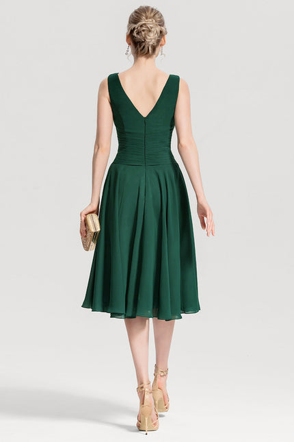 Robe Midi Émeraude Flottante - gallery 4