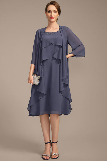 Robe Midi Mousseline Drapée - gallery 3