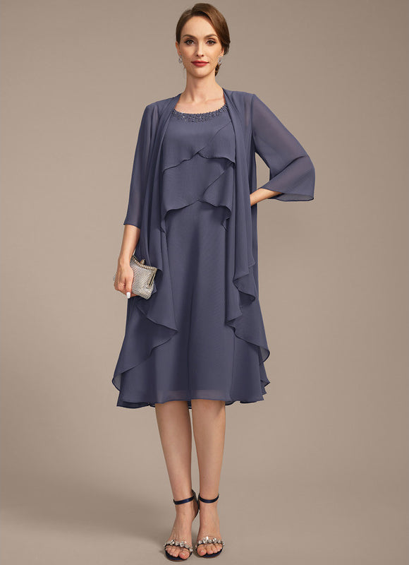 Robe Midi Mousseline Drapée - gallery 3
