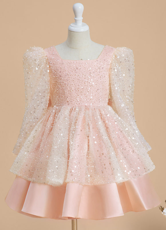 Robe Midi Pailletée Rose