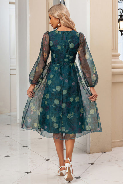 Robe Midi Organza Fleurie - gallery 5