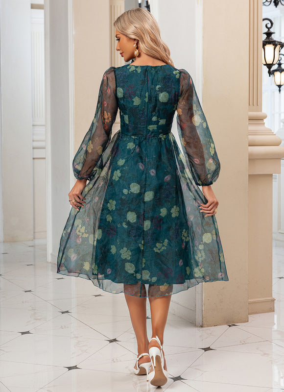 Robe Midi Organza Fleurie - gallery 5