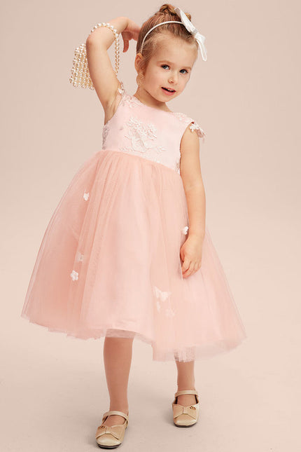 Robe Midi Enfant Rose Poudré - gallery 3
