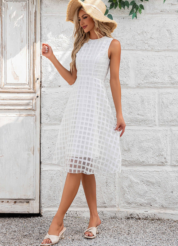 Robe Midi Organza Évasée - gallery 5