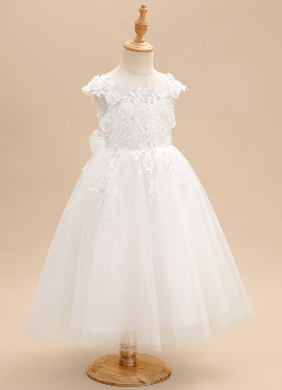 Robe Midi Enfant Évasée Tulle - gallery 1