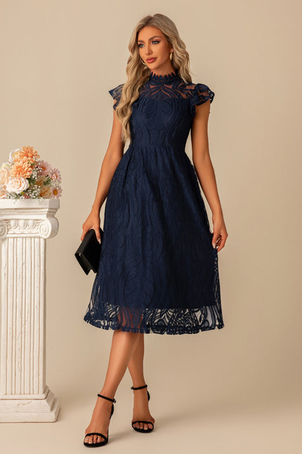 Robe Midi Dentelle Trapèze - gallery 6
